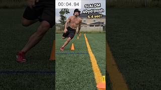 HYBRID ATHLETE Zig Zag 40yd Dash! (Speed, Agility, Athleticism) 🏃‍♂️‍➡️