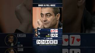 QUADS vs FULL HOUSE 🤯 #poker #strategipoker