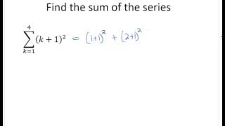 sum using sigma notation