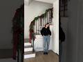 Staircase styling for Christmas! #christmasdecor #christmasdecorating