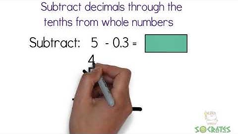Subtract decimals through the tenths from whole numbers