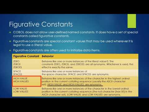 Figurative Constants in COBOL.