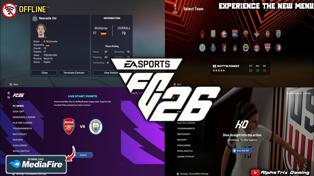 FIFA 16 MOBILE MOD FC26 ANDROID APK OBB DATA OFFLINE MEDIAFIRE 