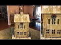 Painted Christmas House Village Lantern DIY 2018