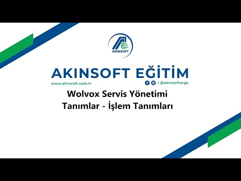 Wolvox Servis Yönetimi - Tanımlar -  İşlem Tanımları
