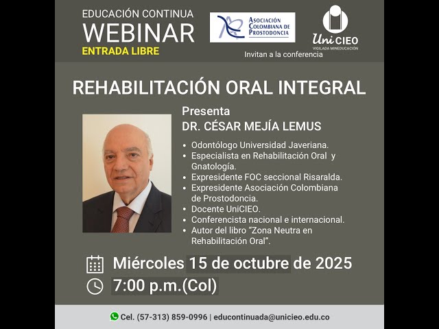 Webinar Rehabilitación oral integral
