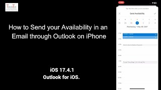How to Send your availability through Outlook on iPhone