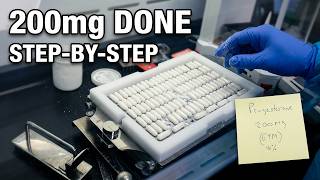 200mg SR Progesterone Capsules Being Filled Step by Step