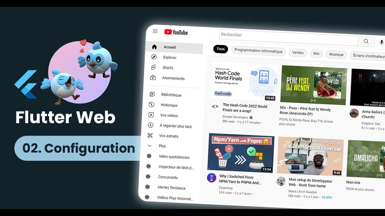 YouTube Clone avec Flutter Web | #2 Configuration | Tuto français - YouTube