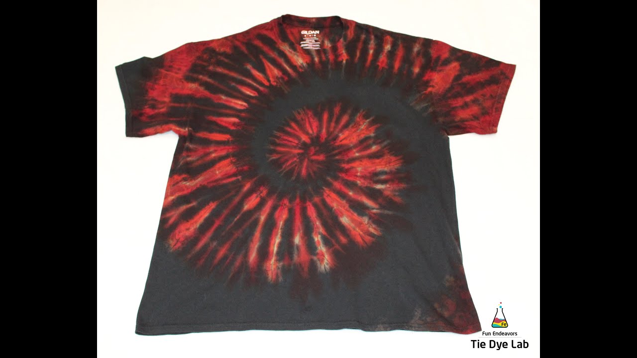 How To Tie Dye A Reverse Spiral Tie Dye Shirt - YouTube