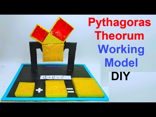 Pythagoras theorem working model math's project | DIY | craftpiller @howtofunda class=
