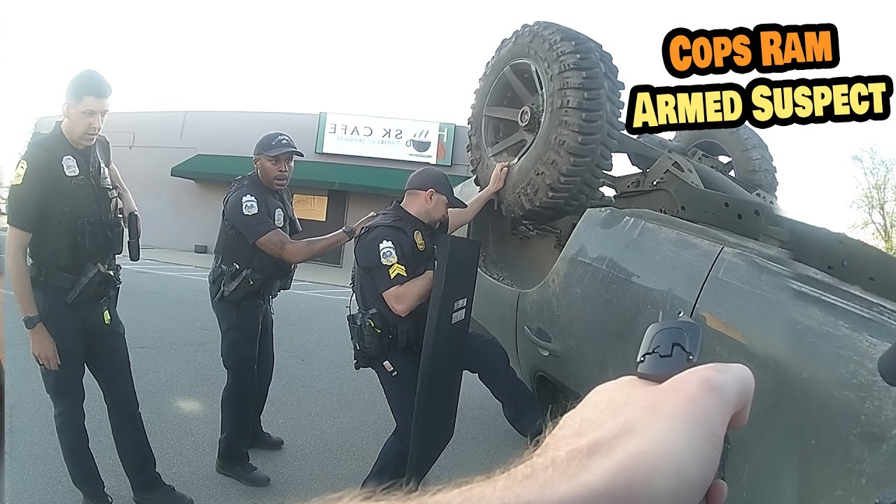 Cops Ram Armed Suspect After Intense Police Chase