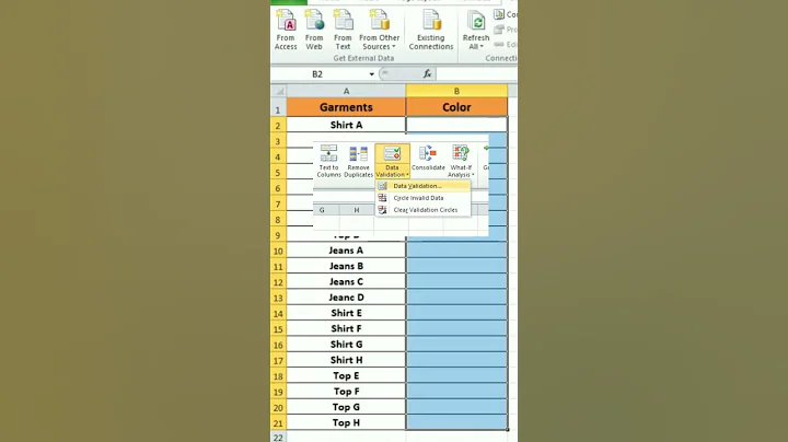 Excel Shortcuts l Data Validation l Tricks l Shorts l Time Saving l Excel Tips & Tricks #shorts