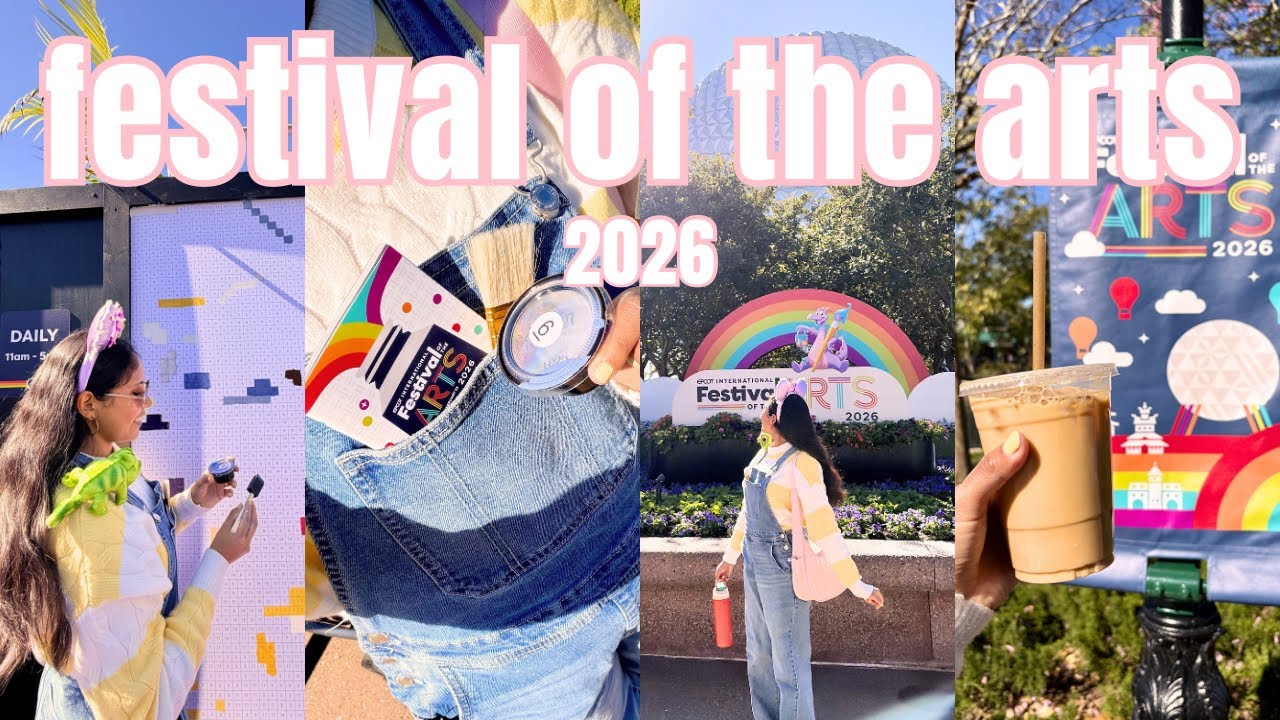 epcot festival of the arts 2026!💛💜🌈🎨 | whimsy, painter, rapunzel-bound day!