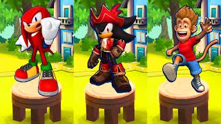 Sonic Dash vs Captain Shadow - Knuckles vs All Bosses Zazz Eggman All 52 Characters Unlocked