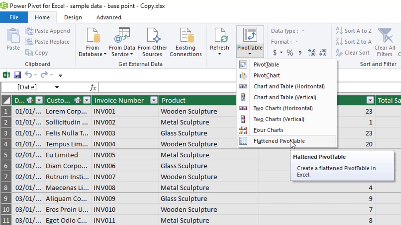 How To Insert Pivot Tables From Excels PowerPivot YouTube