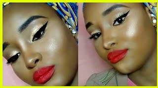 BEGINNER CLASSIC RED LIP GLAM ||EASY WOC MAKEUP TUTORIAL|| HOLIDAY MAKEUP