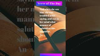 Bible Verse of The Day - Luke 1:29-30 #bibleverse #short #special