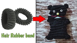 DIY Hair Rubber Band Craft Ideas| Best Out Of Waste| Teddy Bear From Hair Rubber Band| screenshot 5