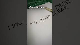 architecture changed my handwriting. #architecturestudent #studentlife #studywithme