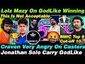 LoLzZz Mazy On GodLike Winning BMSD &amp; Top 8 Cut-off 🏆Craven Very Angry On Caster &amp; Jonny Carry😡Mazy🤬