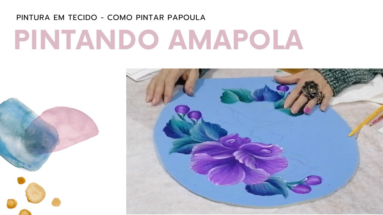 |Pintura em tecido - DIY | COMO PINTAR AMAPOLA