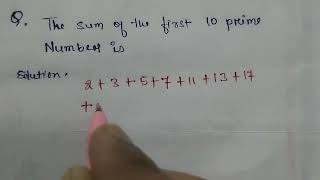 The sum of first 10 prime number