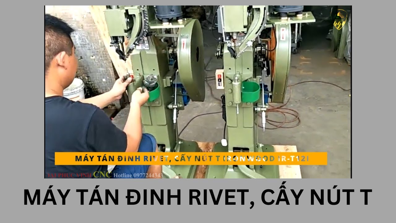 Máy tán đinh Rivet, cấy nút T Ironwood IR-T12I - YouTube