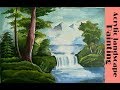 Acrylic landscape painting tutorial for beginners