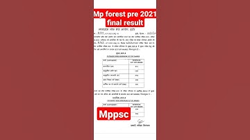 mppsc forest Service cut off#result#2021 pre result#youtube shorts