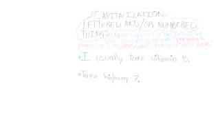 English Grammar: Capitalizing Lettered/Numbered Things