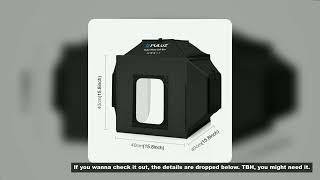 PULUZ 40cm Folding 72W 5500K Studio Shooting Tent Soft Box Photography Lighting Kit with 4 Colors Ba screenshot 4