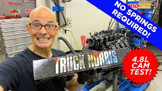 4.8L LS VS TRUCK NORRIS NSRCAN YOU ADD 50 HP WITH A JUNKYARD LS CAM SWAP WITHOUT CHANGING SPRINGS?