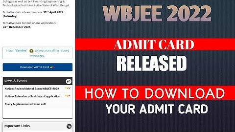 WBJEE 2022 ADMIT CARD RELEASED | HOW TO DOWNLOAD WBJEE 2022 ADMIT CARD | STEP BY STEP | WBJEE 2022