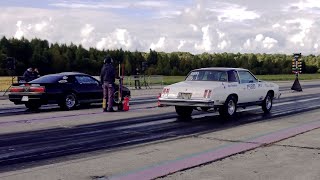 '88 Pontiac Trans Am GTA Supercharged vs '80 Oldsmobile Cutlass 383cid 1/4 mile drag race