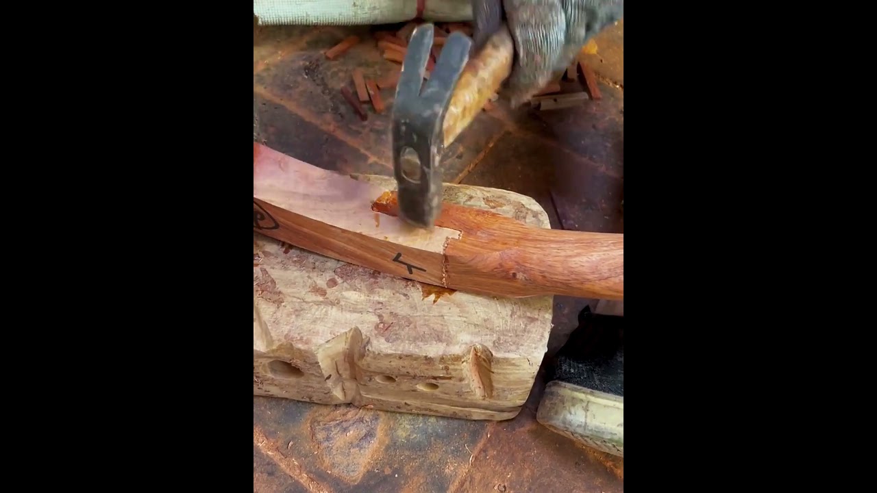 Curved wood handle making process- Good tools and machinery make work easy
