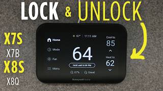 LOCK & Unlock - Honeywell Home X7S X7B X8S X8Q - ElitePRO S1200 Smart Thermostat