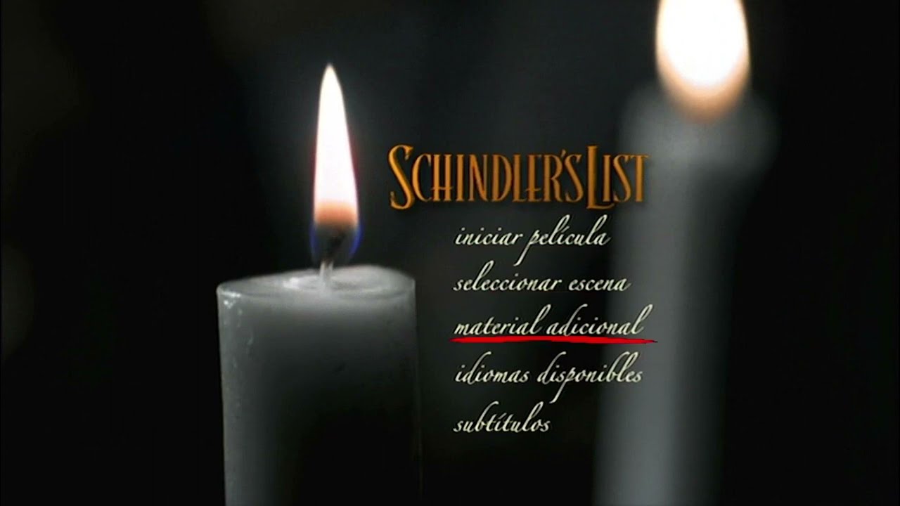 La Lista de Schindler DVD Menu 2004 en inglés, español