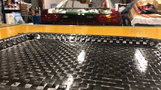 バキュームインフュージョン成型によるカーボンおぼん製作