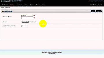 OpenCart Tutorial Catalog Downloads