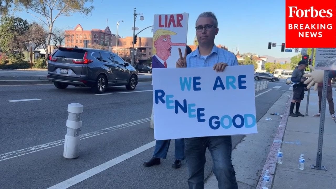 RAW VIDEO: Anti-ICE Protestors Hold Demonstration In Los Angeles, California