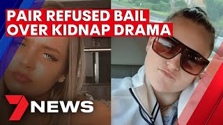 Accused kidnappers face court after woman found in car boot with stab wounds on Hume Highway | 7NEWS