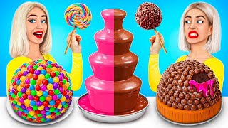 Rich Vs Poor Chocolate Girl Challenge  24hour Chocolate Competition By Ratata