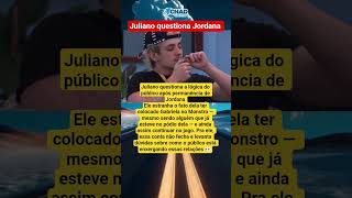Juliano Estranha Permanência De Jordana E Questiona Coerência Do Público