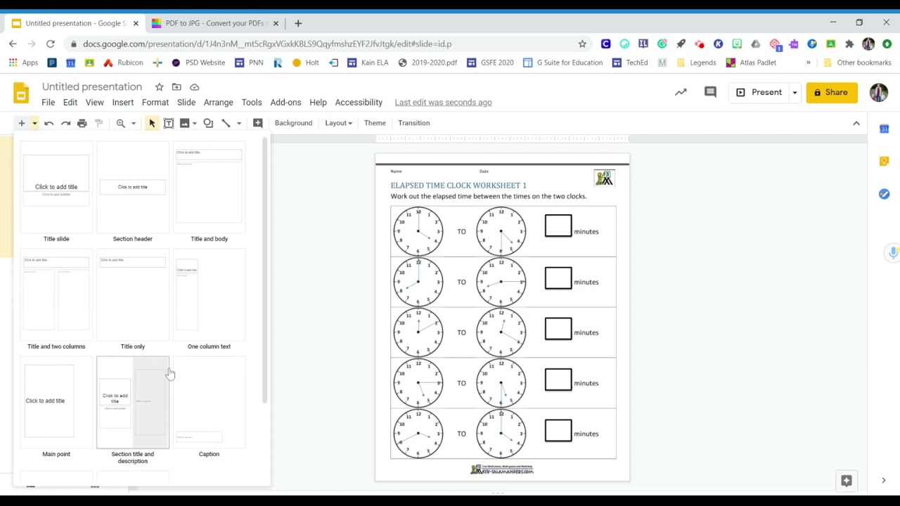 Convert PDF to Interactive Google Slides
