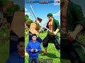 me playing minecraft and fighting with ZORO #minecraft #onepiece