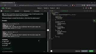 Reverse First K Elements of a Queue | GeeksforGeeks GFG Solution in C++ | Queue | DSA