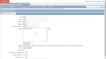 How to create a user in Zabbix