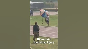 100m sprinter hamstring injury.#iaaf #shots #sports .