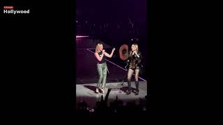 Madonna and Kylie Minogue performing ‘Can’t Get You Out Of My Head’ together